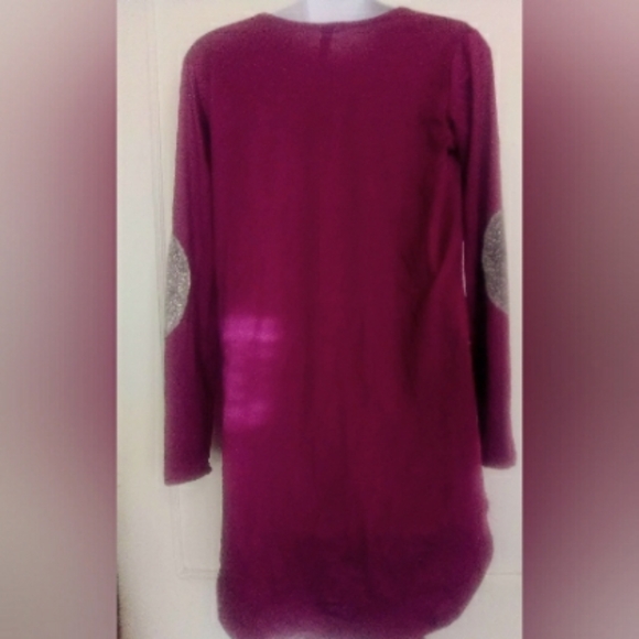 🌺BUNDLE ONLY🌺MJAORAN LADIES PLUM HI/LOW TUNIC LONG SLEEVED TOP - Picture 3 of 7